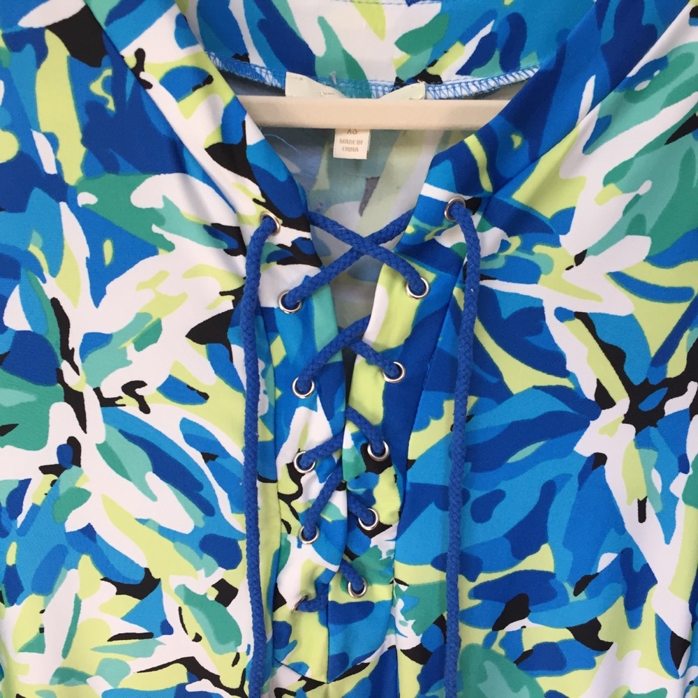 Sandiva Blue & Green Dress Coverup - Picture 5 of 14